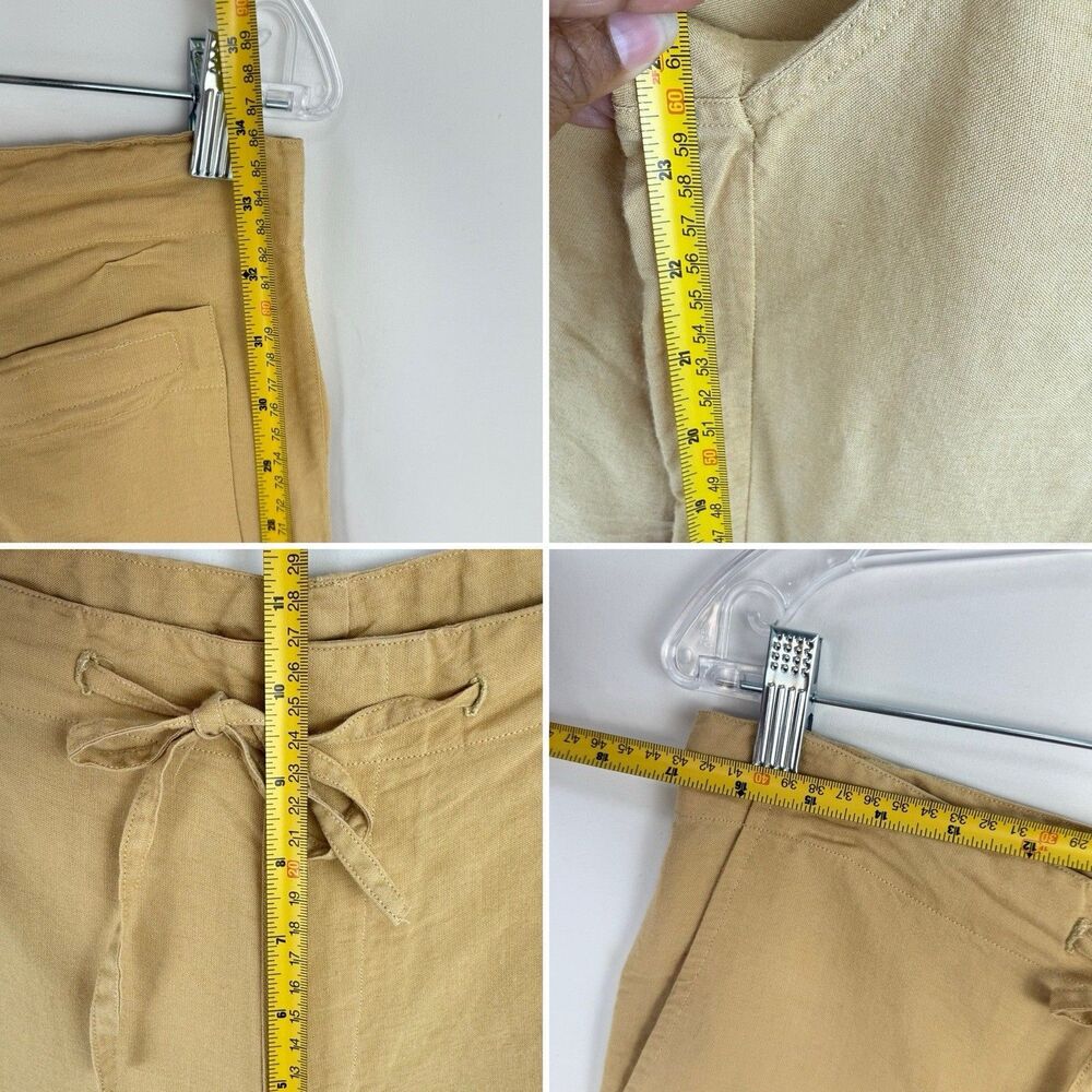 Back From Bali Rayon Wide Leg Beige Women’s Pants Size M - Picture 13 of 15